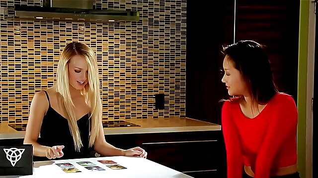 Blonde asian facesitting, first time lesbian asian, asian lesbians eating pussy, lesbian blonde oral nice, interracial lesbians facesitting