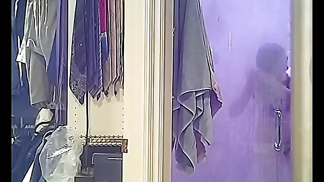 Unaware hairy, shower spy big, spy my, my showering, shower and hair wash