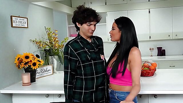 Family fuck session, mature stepmom ffm, brunette milf handjob session, big boobs blowjob brunette milf pornstar threesome, ffm big tits mature